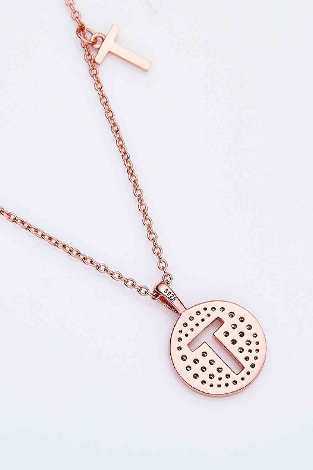 Adored Moissanite K to T Pendant Necklace - Hovatok