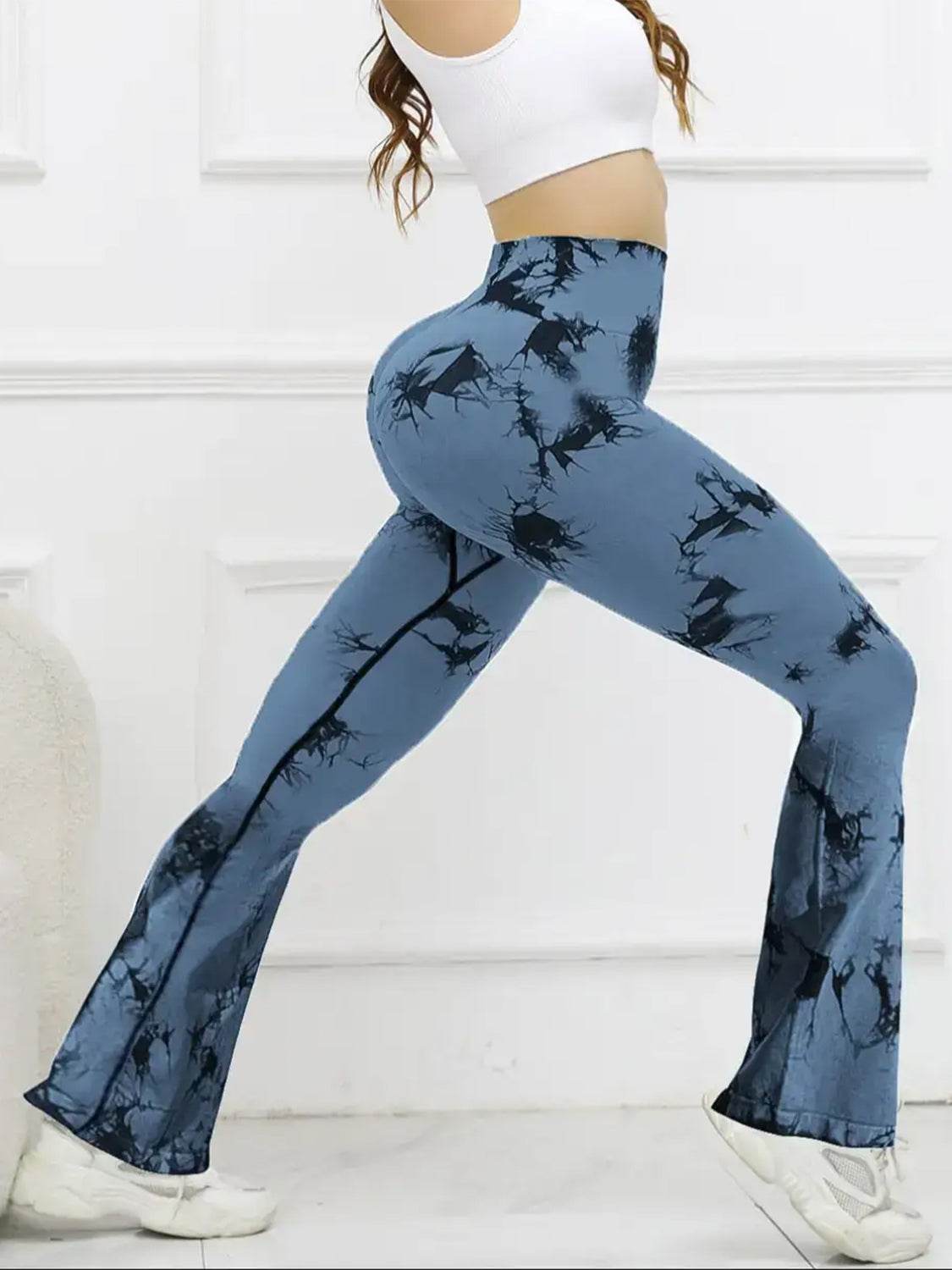 Tie-Dye High Waist Active Leggings - Hovatok