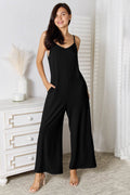 Basic Bae Full Size Spaghetti Strap V-Neck Jumpsuit - Hovatok