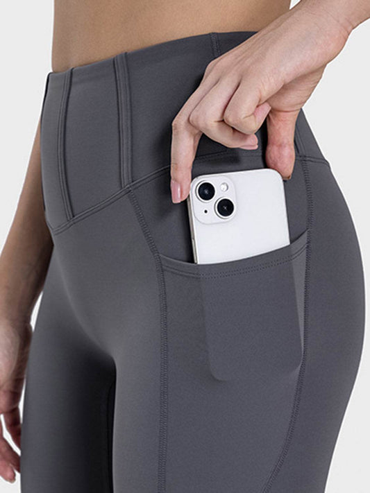 Millennia Pocketed High Waist Active Leggings - Hovatok