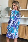 Double Take Full Size Floral Long Sleeve Romper with Pockets - Hovatok