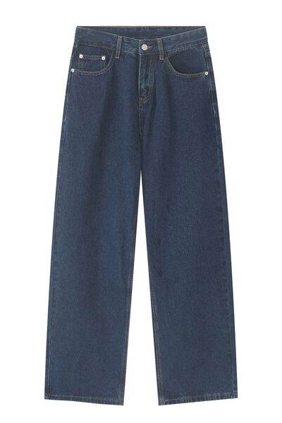 Men's Mid Rise Straight Leg Jeans - Hovatok