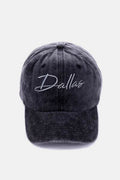 Zenana Washed DALLAS Embroidered Baseball Cap - Hovatok