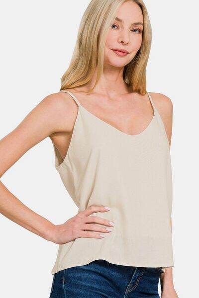 Zenana Two Layered Spaghetti Strap Cami - Hovatok