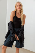 Le Lis Navy Cargo Bermuda Shorts - Hovatok