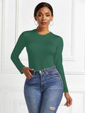 Round Neck Long Sleeve Bodysuit - Hovatok