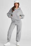 Dropped Shoulder Long Sleeve Hoodie and Pants Active Set - Hovatok