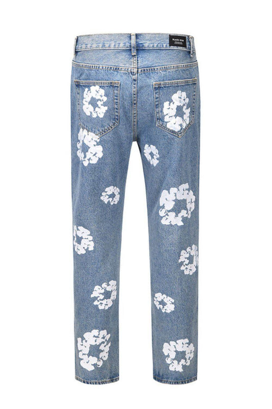 Men's Graphic Straight Leg Jeans - Hovatok