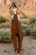 Double Take Full Size V-Neck Sleeveless Jumpsuit with Pockets - Hovatok