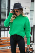 Angel Wings Turtle Neck Long Sleeve Pullover Sweater - Hovatok