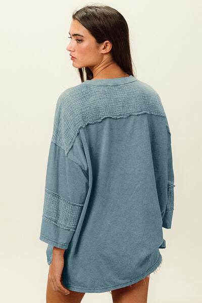 BiBi High-Low Washed T-Shirt - Hovatok