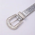 PU Leather Rhinestone Belt - Hovatok
