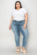 Judy Blue Full Size Cuffed Hem Slim Jeans - Hovatok