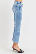 RISEN Full Size Low Rise Crop Slim Straight Jeans - Hovatok