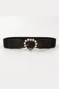 Pearl Heart Buckle Elastic Belt - Hovatok
