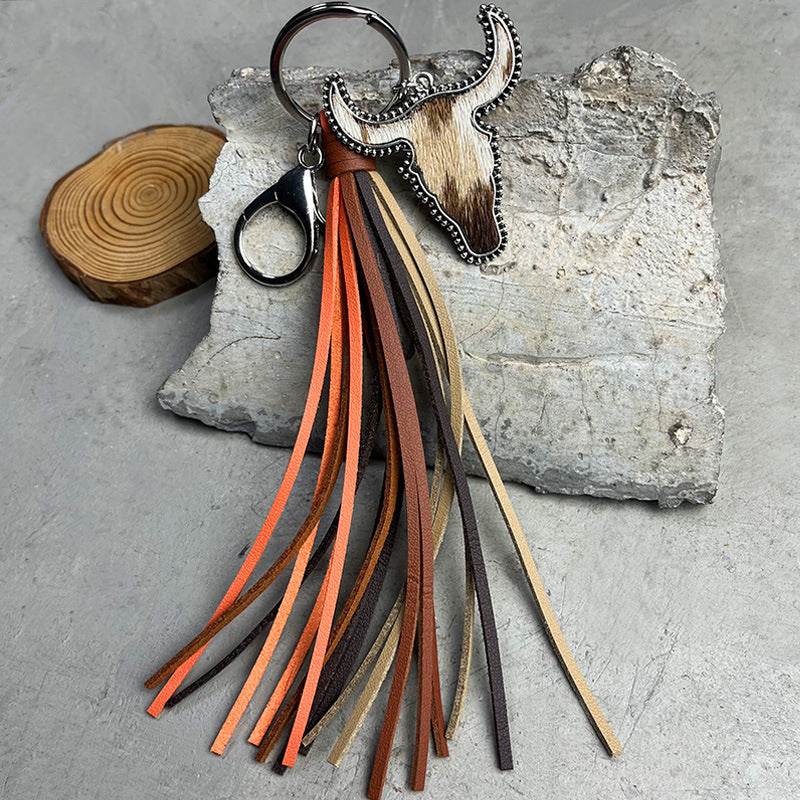 Bull Shape Fringe Key Chain - Hovatok
