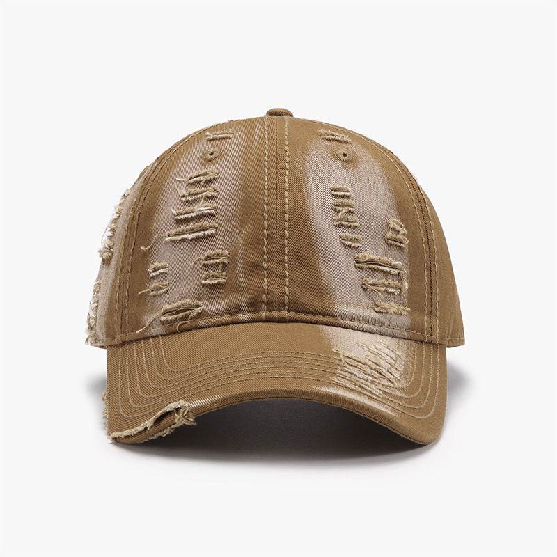 Distressed Adjustable Cotton Baseball Cap - Hovatok