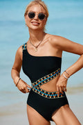 Cutout Single Shoulder One-Piece Swimwear - Hovatok