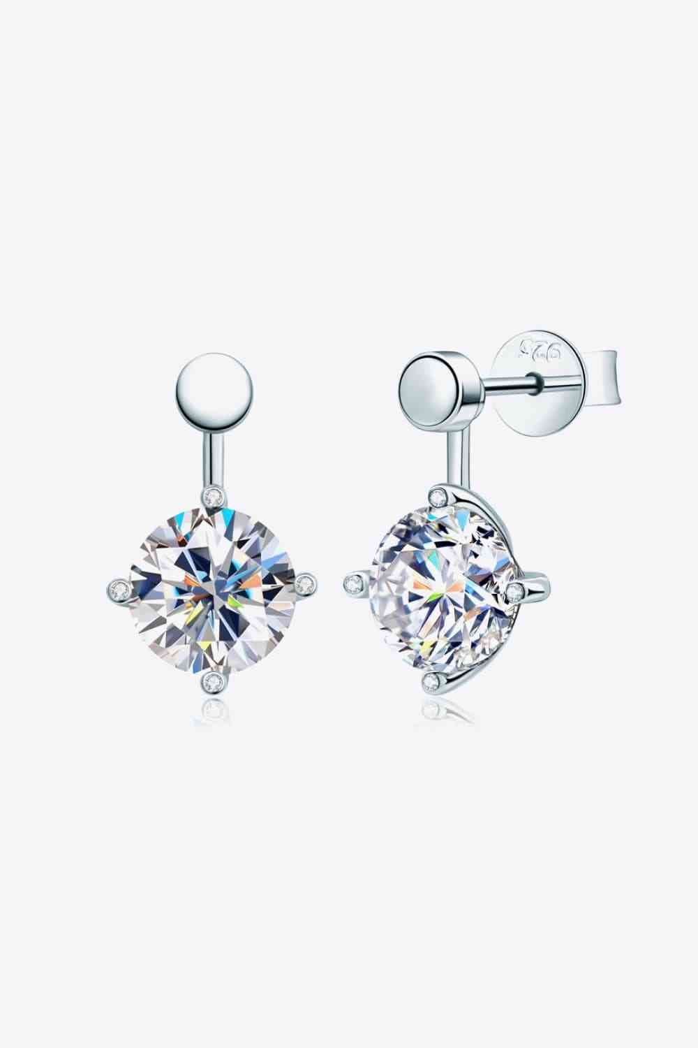 Adored 4 Carat Moissanite Drop Earrings - Hovatok