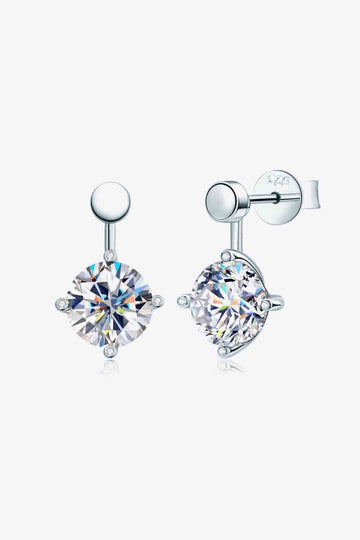 Adored 4 Carat Moissanite Drop Earrings - Hovatok