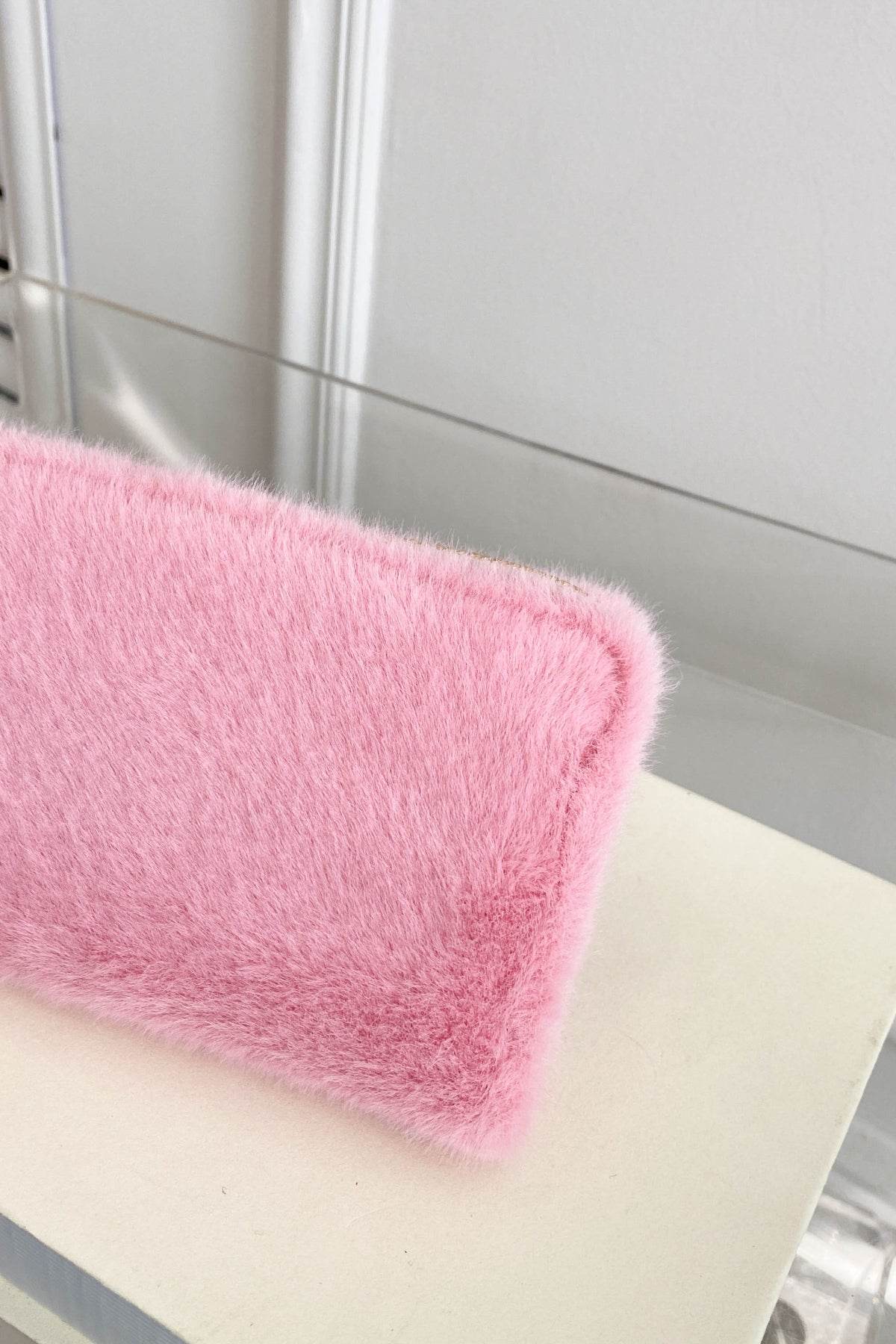 Solid Color Fluff Rectangle Wallet - Hovatok