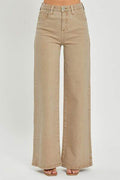 RISEN Full Size Tummy Control High Rise Wide Leg Jeans Plus Size - Hovatok