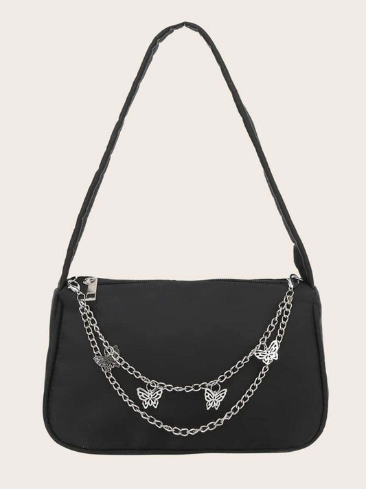 Butterfly Chain Polyester Handbag - Hovatok