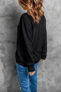 THANKFUL Round Neck Long Sleeve Sweatshirt - Hovatok