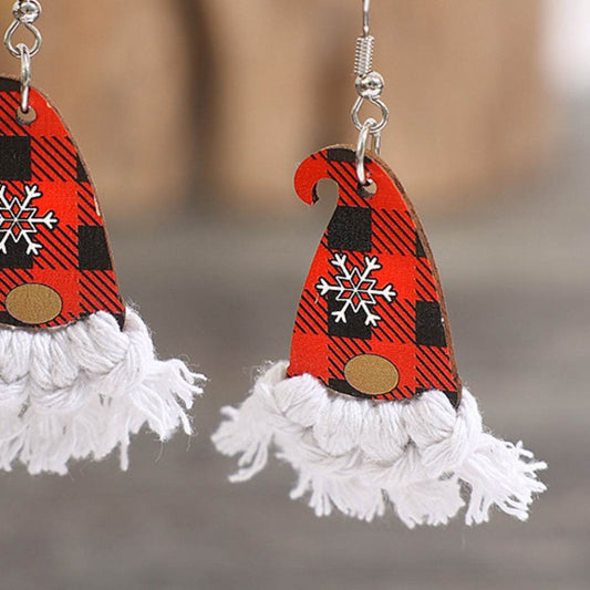 Xylem Pointed Hat Tassel Earrings - Hovatok