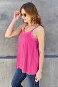 Basic Bae Full Size Lace Trim V-Neck Cami - Hovatok