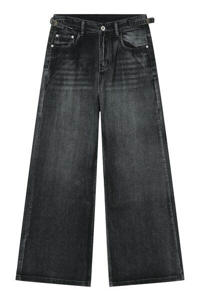 Wide Leg Jeans with Pockets - Hovatok