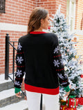 Santa Round Neck Long Sleeve Sweater - Hovatok