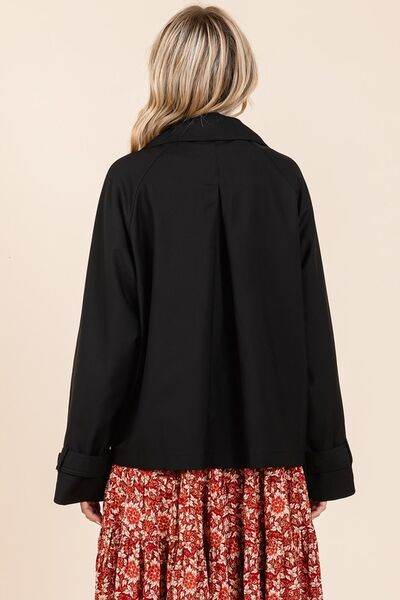 Mittoshop Double Breasted Long Sleeve Trench Coat Jacket - Hovatok