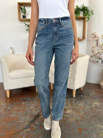 Judy Blue Full Size High Waist Straight Jeans - Hovatok