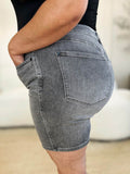 Judy Blue Full Size High Waist Washed Denim Shorts - Hovatok