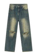 Distressed Wide Leg Jeans - Hovatok