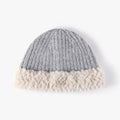 Fuzzy Hem Knit Hat - Hovatok