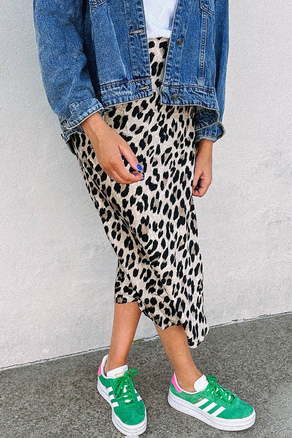 Leopard High Waist Midi Skirt - Hovatok