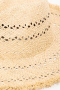 Fame Openwork Raw Hem Weave Hat - Hovatok