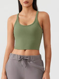 Millennia Scoop Neck Active Tank with Detachable Chest Pads - Hovatok