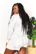 Double Take Floral Long Sleeve Top and Shorts Loungewear Set - Hovatok