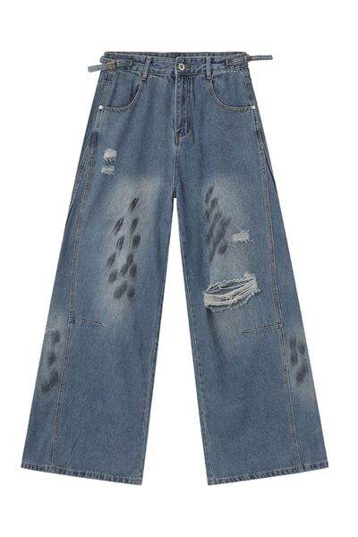Distressed Jeans with Pockets - Hovatok