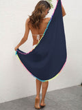 Rainbow Pompom Trim Swim Skirt - Hovatok