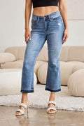 Judy Blue Full Size Release Hem Cropped Bootcut Jeans - Hovatok