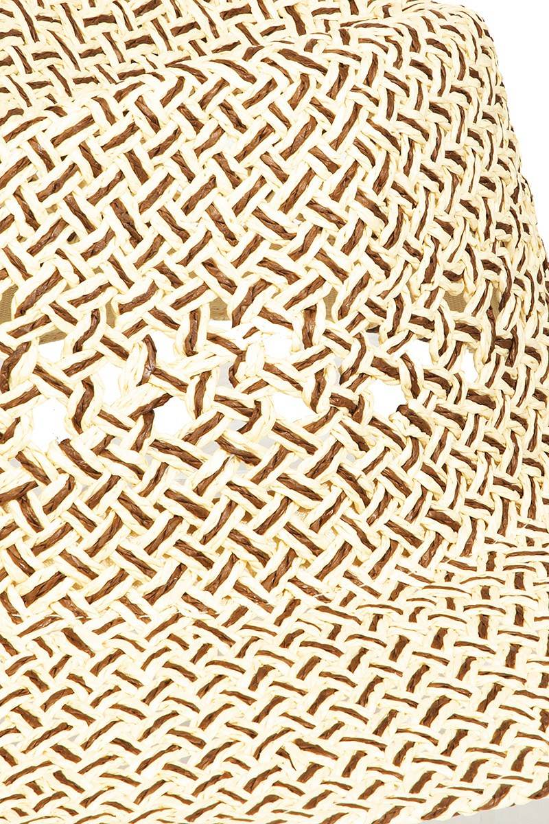 Fame Cutout Woven Straw Hat - Hovatok