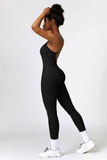 Basic Bae Open Back Spaghetti Strap Active Jumpsuit - Hovatok