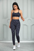 Leopard Cutout Sports Bra and Leggings Set - Hovatok