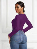 Round Neck Long Sleeve Bodysuit - Hovatok