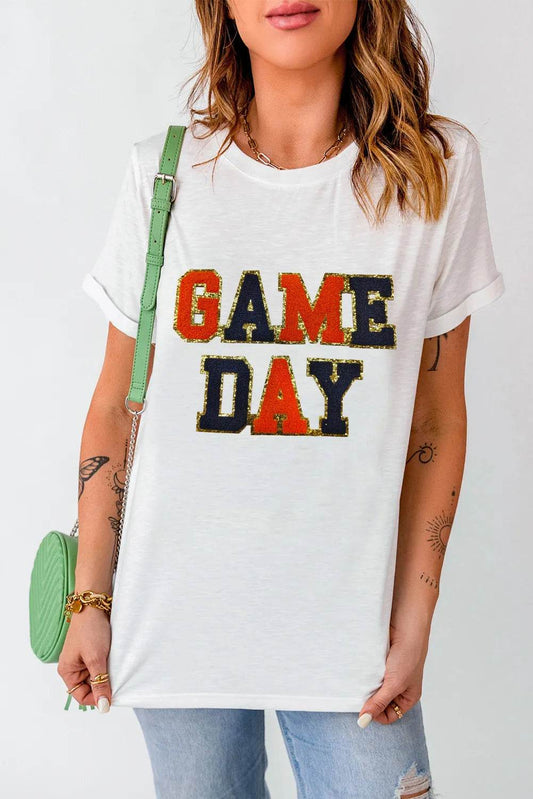 GAME DAY Round Neck Short Sleeve T-Shirt - Hovatok