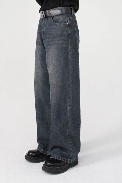 Wide Leg Jeans with Pockets - Hovatok